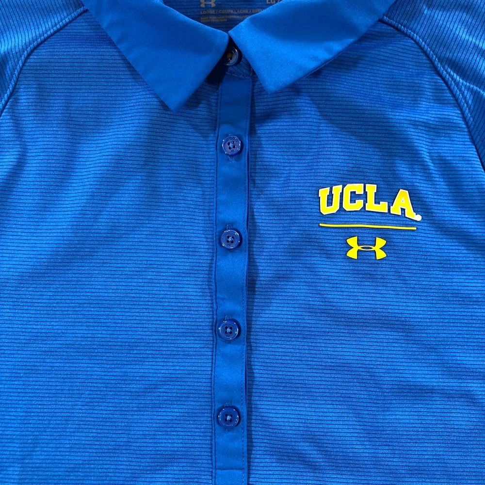 UCLA shirt womens L blue college logo under armour polo shirt - Picture 7 of 16